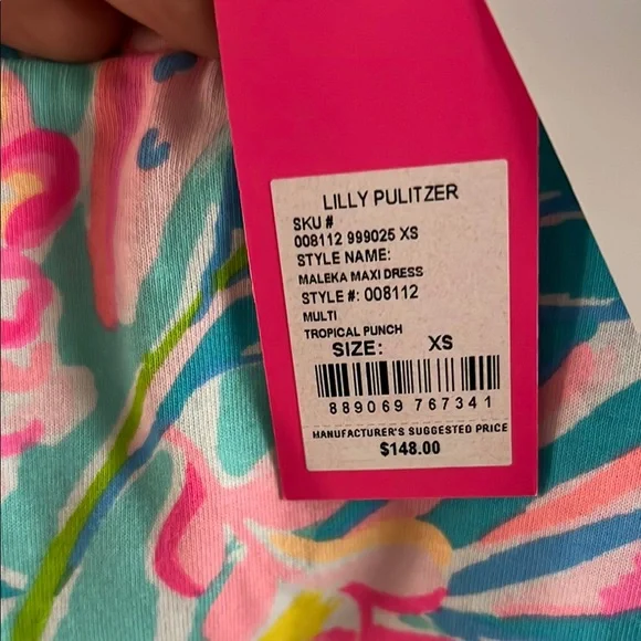 Tropical Floral Lilly Pulitzer NWT BOW STRAP Dress XS - Picture 3 of 3